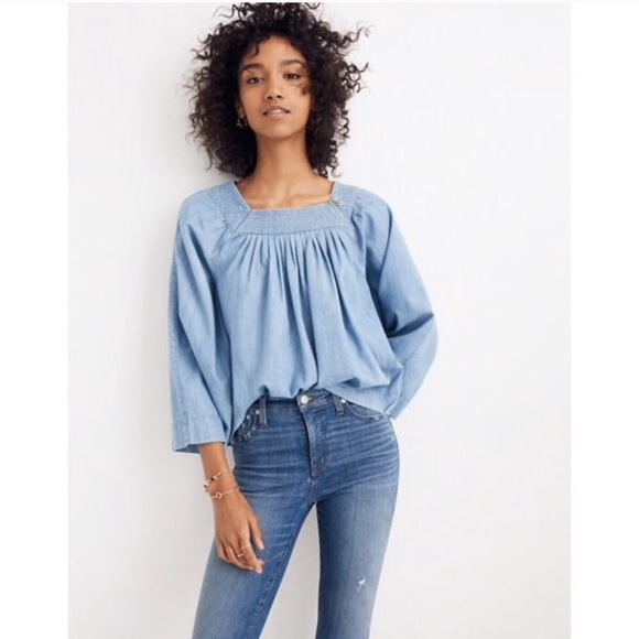 Madewell Denim Flowing Top NWT - Picture 3 of 4